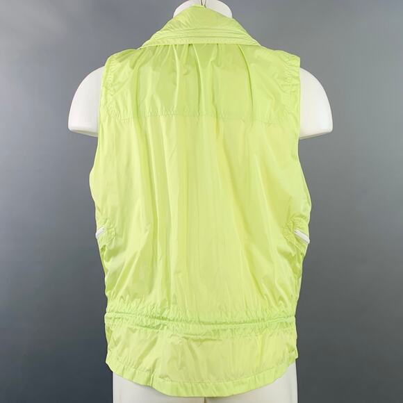 BURBERRY LONDON Size M Green Lime Polyamide Blend Zip Pockets Vest - Picture 4 of 12